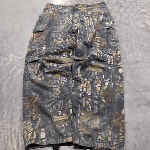 Vintage '90s Skyline Camo Tree Cargo Baggy Button Fly Realtree Pants Large 35x32